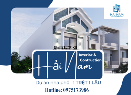 Thiết kế thi công nhà phố mái Thái 1 trệt 1 lầu tại quận Gò Vấp 